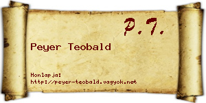 Peyer Teobald névjegykártya